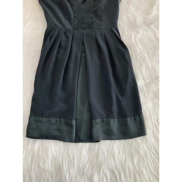 Walter Baker Silk Black Midi Dress Open Back Bow Detail Cocktail Party Size 0 XS - Picture 9 of 15